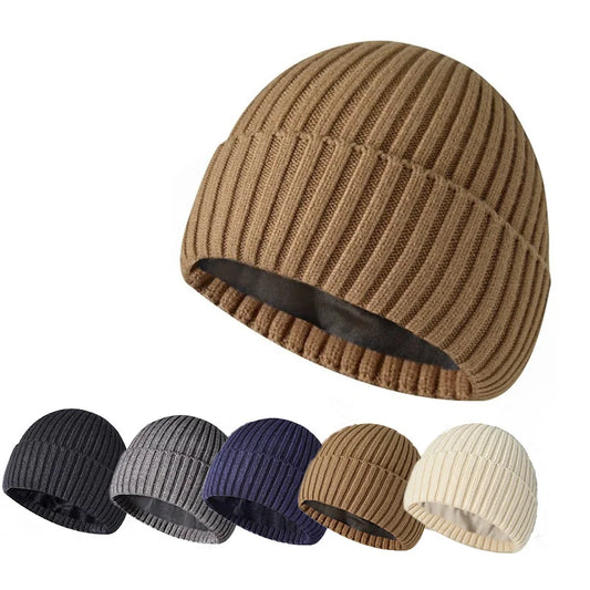 Touca de Lã Grossa com Forro Interno de Veludo – Gorro Unissex para Inverno