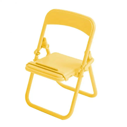Suporte de Mesa para Celular e Tablet – Mini Cadeira Dobrável e Portátil