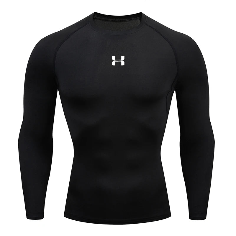 Camiseta de Compressão Masculina Manga Longa – Esportiva, Fitness