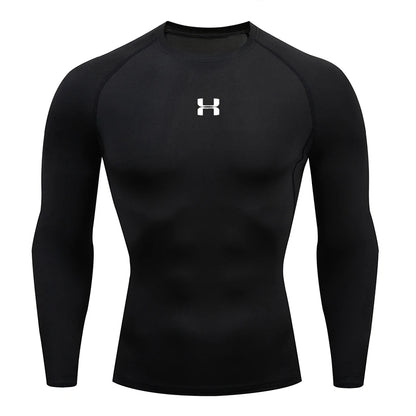 Camiseta de Compressão Masculina Manga Longa – Esportiva, Fitness