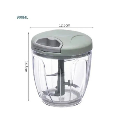 Picador Manual de Alho 500ml ou 900ml – Cortador de Alimentos em Aço Inox e Plástico