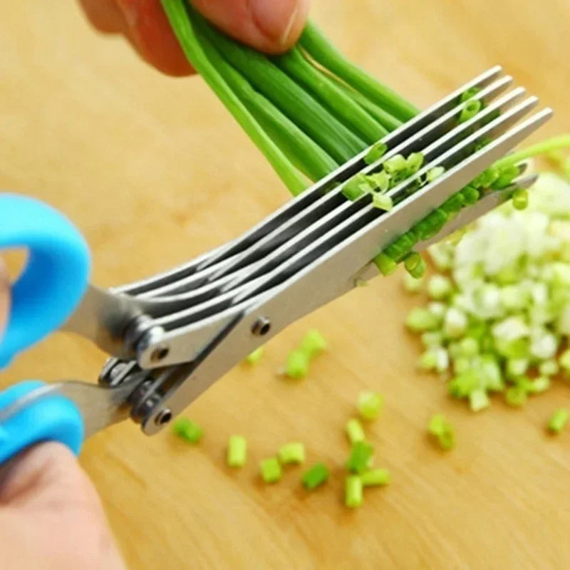 Tesoura de Cozinha Multiuso em Aço Inoxidável – 3 ou 5 Camadas