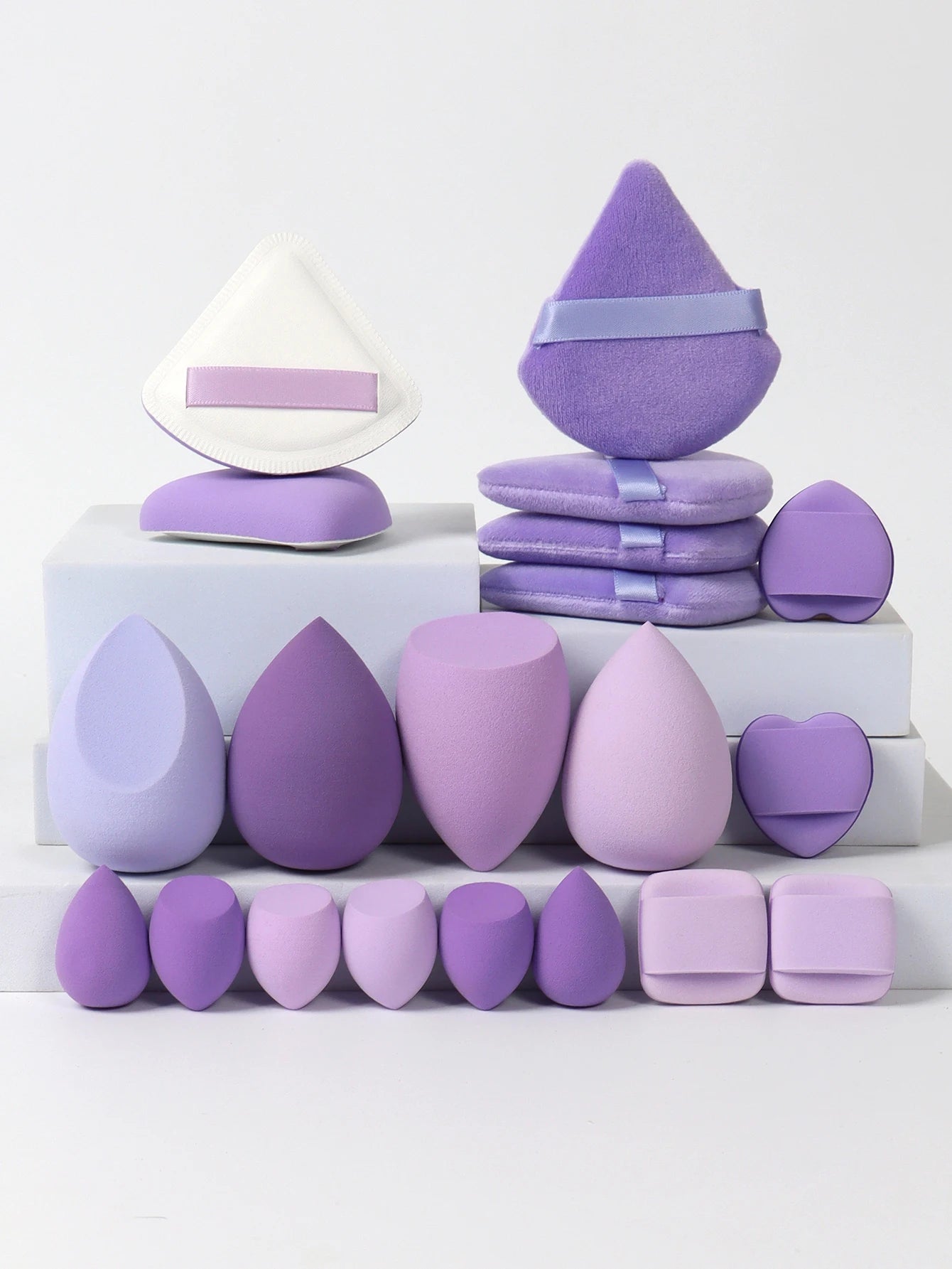 Kit com 20 Esponjas de Maquiagem – Esponjas e Puffs para Base