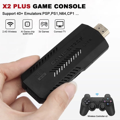 Console Retrô GD10 Plus – 256GB com 58.000 Jogos + 2 Controles Sem Fio 2.4G