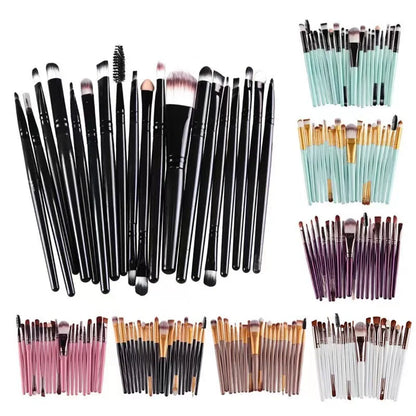 Kit 20 Pincéis para Olhos – Pincéis de Sombra e Delineador