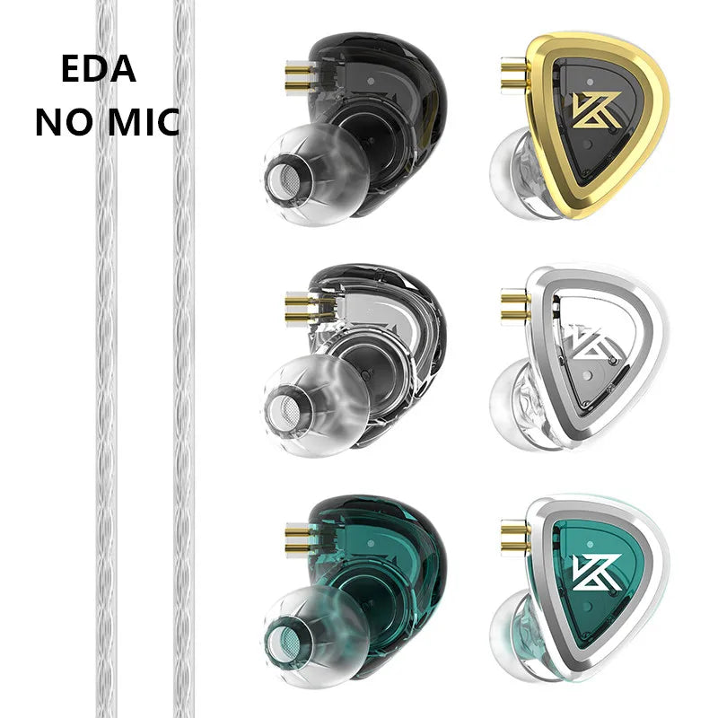 Fone de Ouvido In-Ear KZ EDA – Kit 3 Pares (Bass / Balanced / Hi-Res)