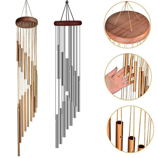 Sino de Vento com 12 Tubos em Alumínio – Decoração para Casa