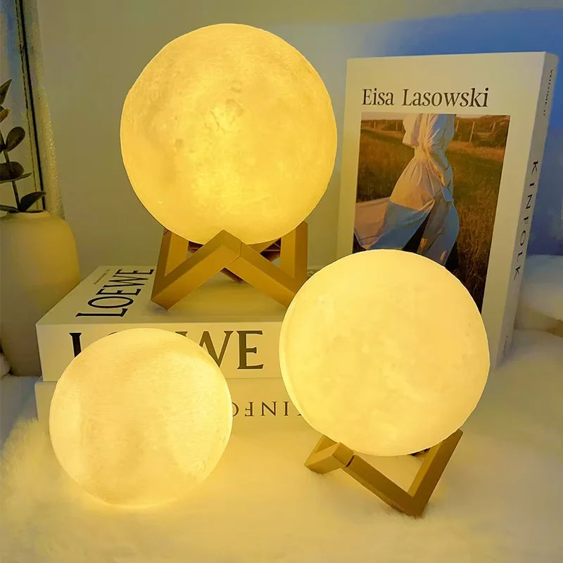 Luminária Lua LED Decorativa – Luz Noturna Atmosférica