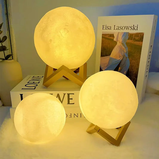 Luminária Lua LED Decorativa – Luz Noturna Atmosférica