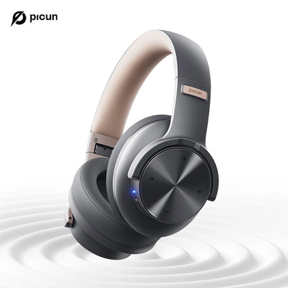 Picun B8 Fone de Ouvido Bluetooth Over-Ear – 120h de Bateria, 3 Modos de Som