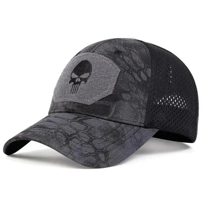 Boné Camuflado Estilo Militar com Proteção Solar