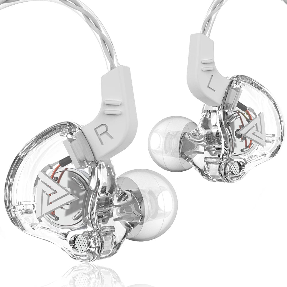 QKZ AK6 – Fone In-Ear Profissional com 6 Drivers Dinâmicos, Áudio Hi-Fi, Graves Poderosos e Microfone Integrado