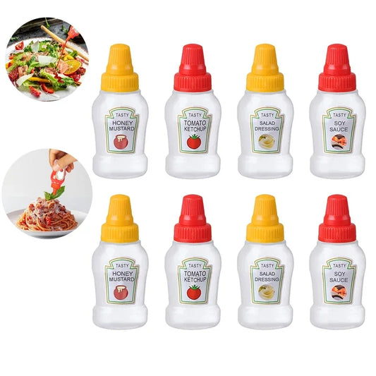 Mini Garrafa Squeeze 25ml para Condimentos – Ideal para Camping, Churrascos