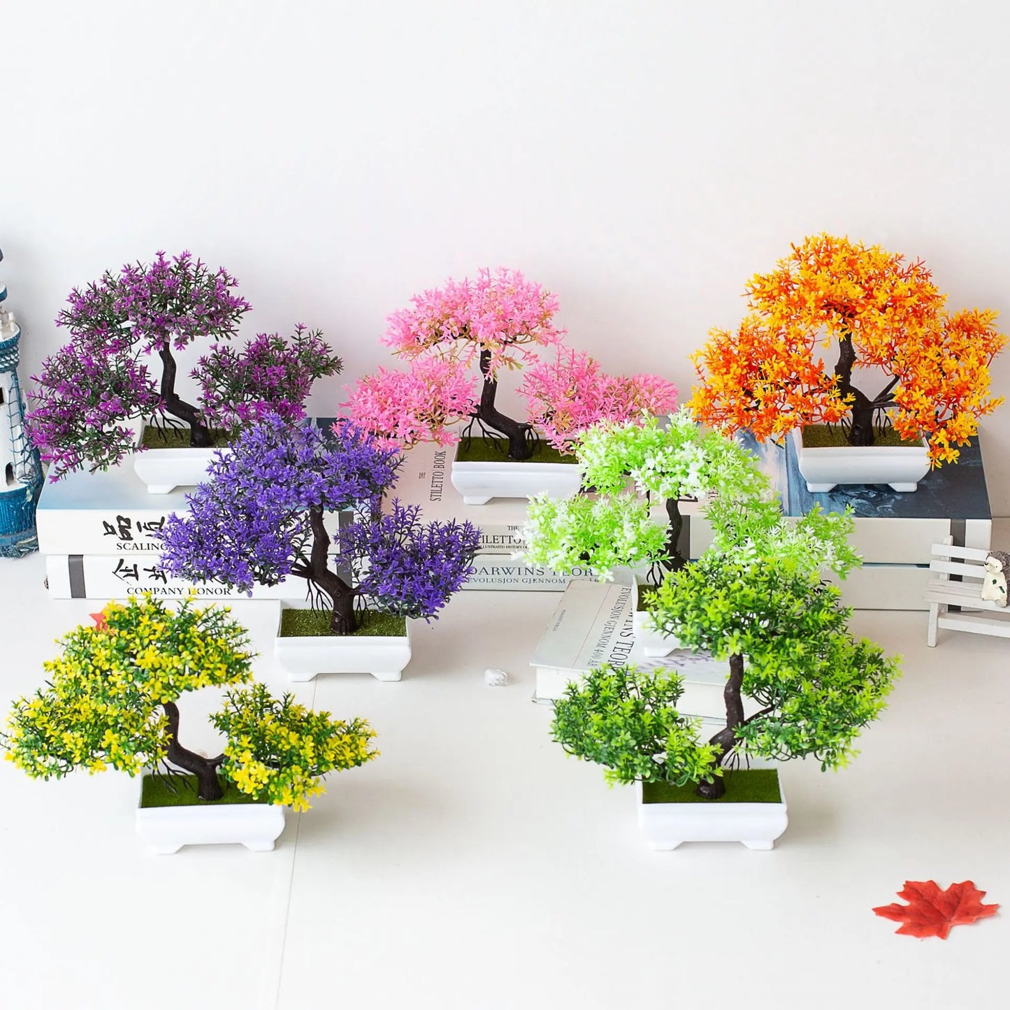 Planta Artificial Bonsai em Vaso – Decoração para Mesa, Casa, Escritório