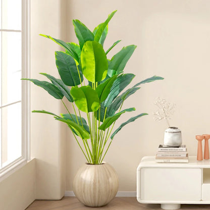 Planta Artificial Tropical – Folhagem de Palmeira/Costela-de-Adão