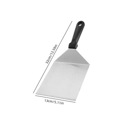 Espátula de Aço Inoxidável para Cozinha – Churrasco, Hambúrguer e Panquecas