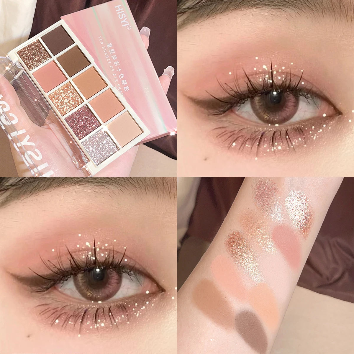 Paleta de Sombras 10 Cores Star Rejuvenation – Efeito Pérola, Matte e Cintilante