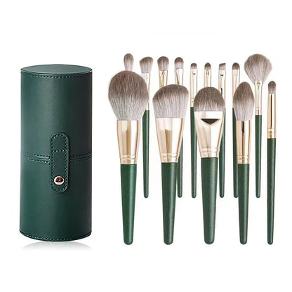 Kit de 14 Pincéis de Maquiagem – Macios, Fluffy e Multifuncionais