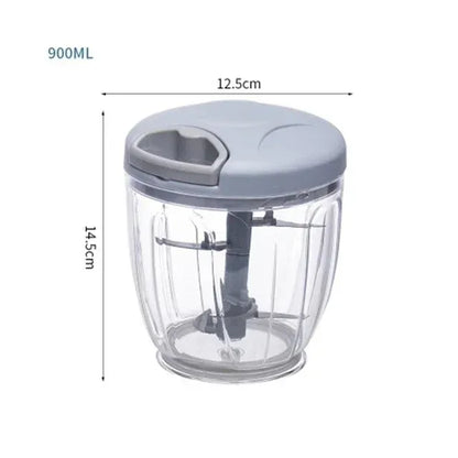 Picador Manual de Alho 500ml ou 900ml – Cortador de Alimentos em Aço Inox e Plástico
