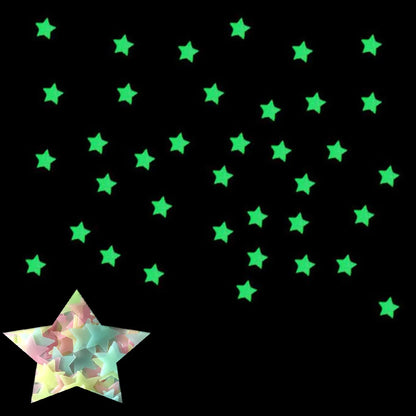 Adesivos Fluorescentes Estrelas Brilhantes – 100 Peças