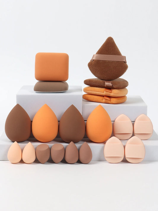 Kit com 20 Esponjas de Maquiagem – Esponjas e Puffs para Base