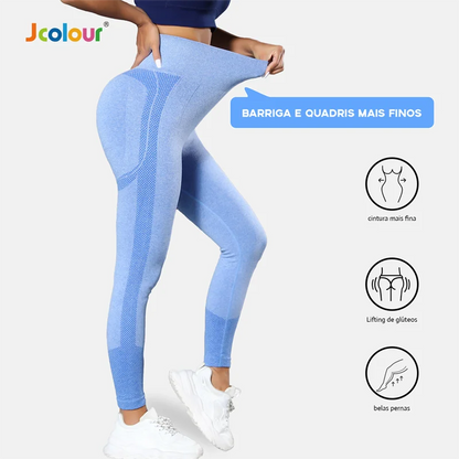 Calça Legging Esportiva Yoga Feminina Cintura Alta