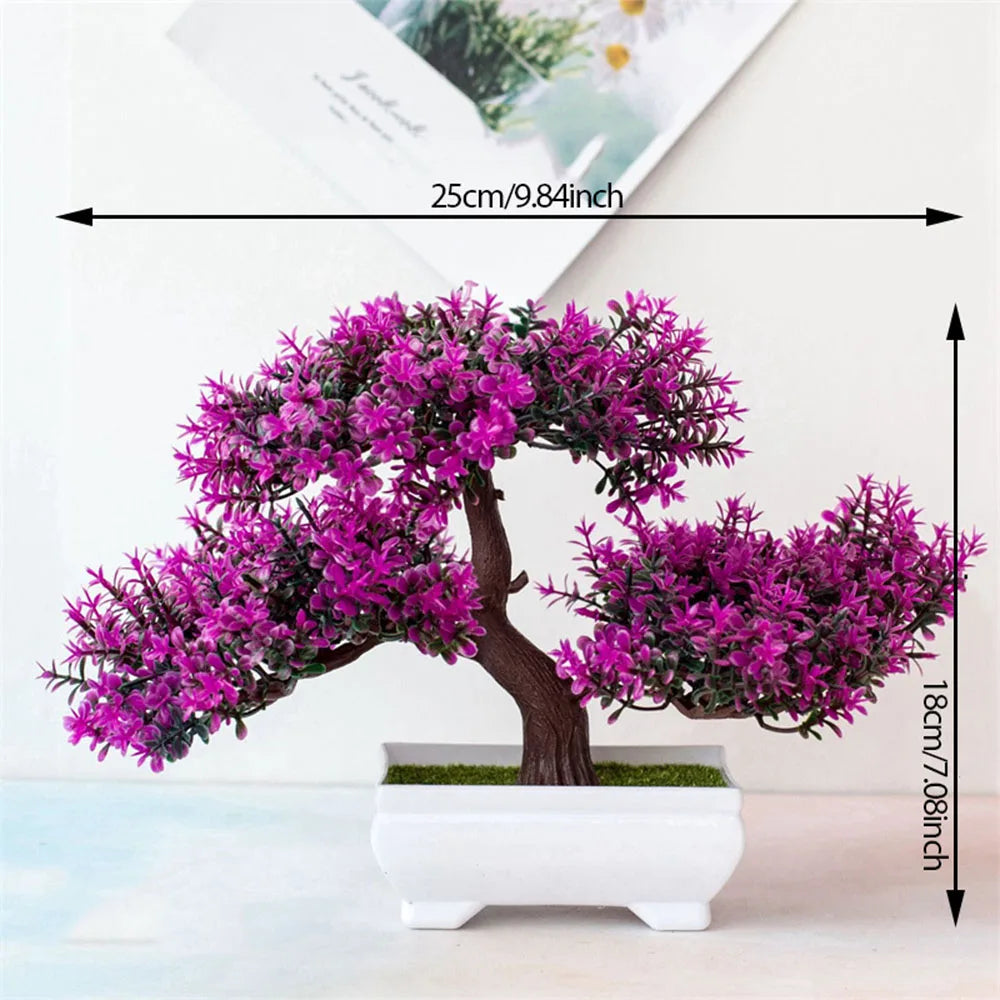 Planta Artificial Bonsai em Vaso – Decoração para Mesa, Casa, Escritório