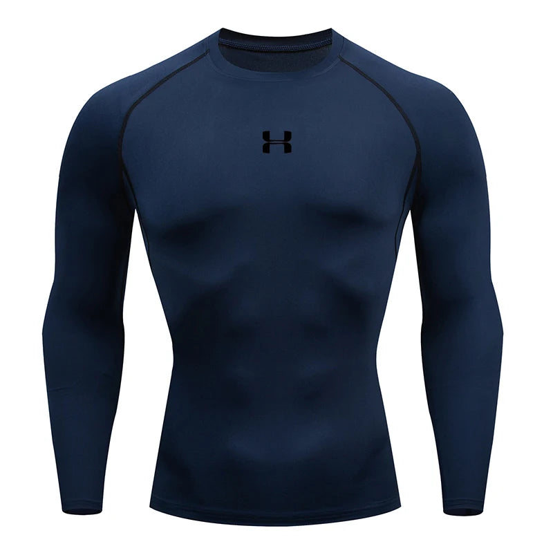 Camiseta de Compressão Masculina Manga Longa – Esportiva, Fitness