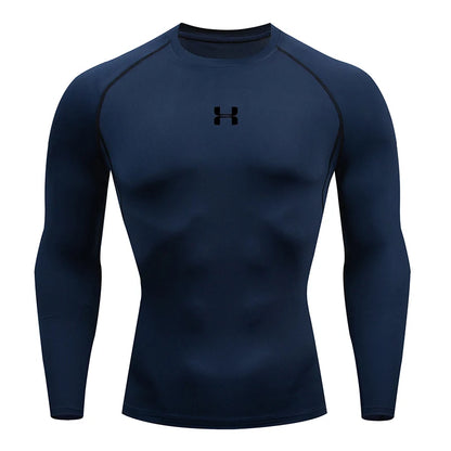 Camiseta de Compressão Masculina Manga Longa – Esportiva, Fitness