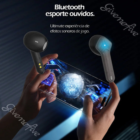 TWS Pro60 Fone Bluetooth 5.1 – À Prova d’Água, com Redução de Ruído e Microfone