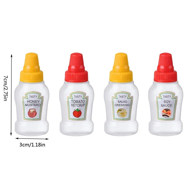 Mini Garrafa Squeeze 25ml para Condimentos – Ideal para Camping, Churrascos