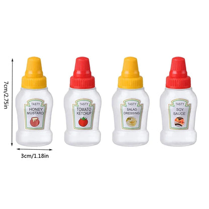 Mini Garrafa Squeeze 25ml para Condimentos – Ideal para Camping, Churrascos