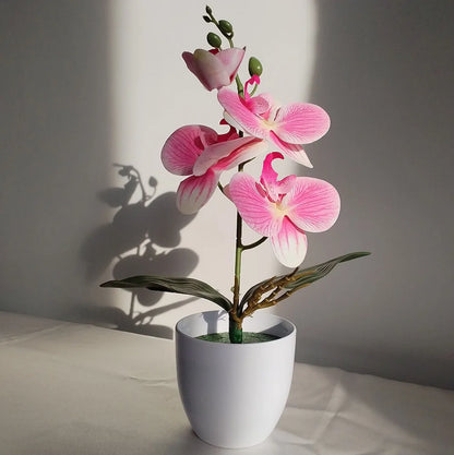 Bonsai Artificial Orquídea Borboleta – Vaso Decorativo para Casa