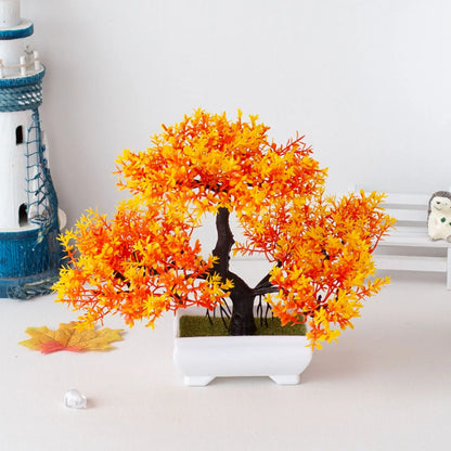 Planta Artificial Bonsai em Vaso – Decoração para Mesa, Casa, Escritório