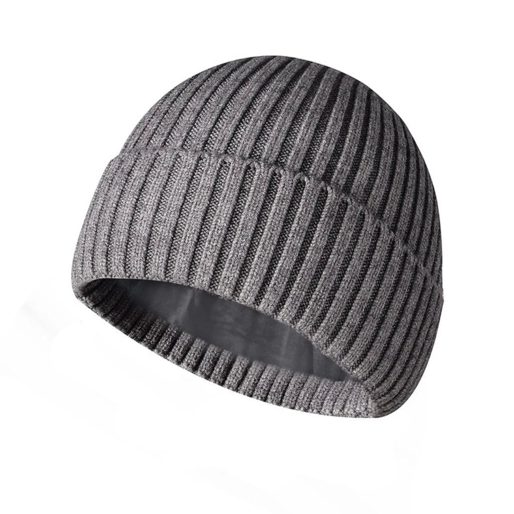 Touca de Lã Grossa com Forro Interno de Veludo – Gorro Unissex para Inverno