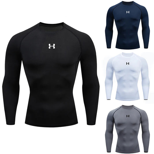 Camiseta de Compressão Masculina Manga Longa – Esportiva, Fitness