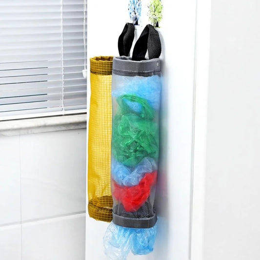 Suporte Organizador de Sacolas Plásticas para Parede – Dispensador Suspenso para Cozinha e Lixo