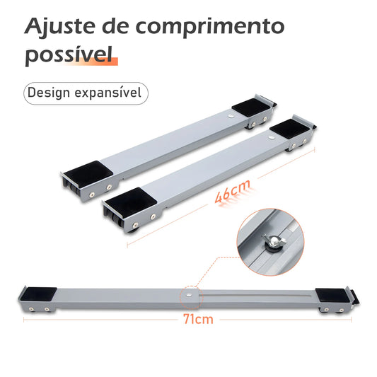 Suporte Universal Ajustável para Geladeira, Máquina de Lavar e Móveis