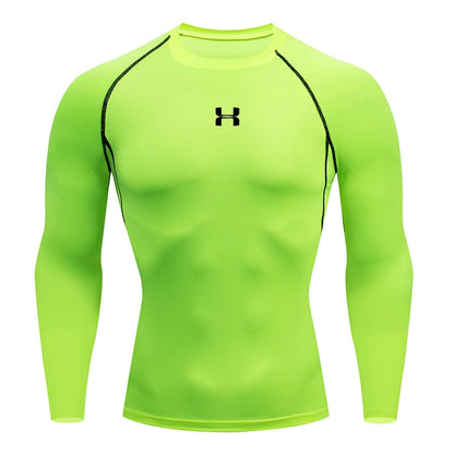 Camiseta de Compressão Masculina Manga Longa – Esportiva, Fitness