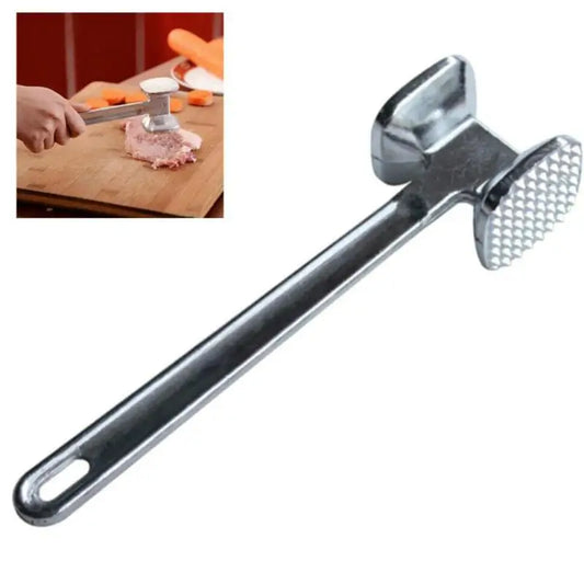 Martelo Amaciante de Carne Inox – Ferramenta Manual para Bife, Frango, Porco