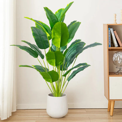 Planta Artificial Tropical – Folhagem de Palmeira/Costela-de-Adão