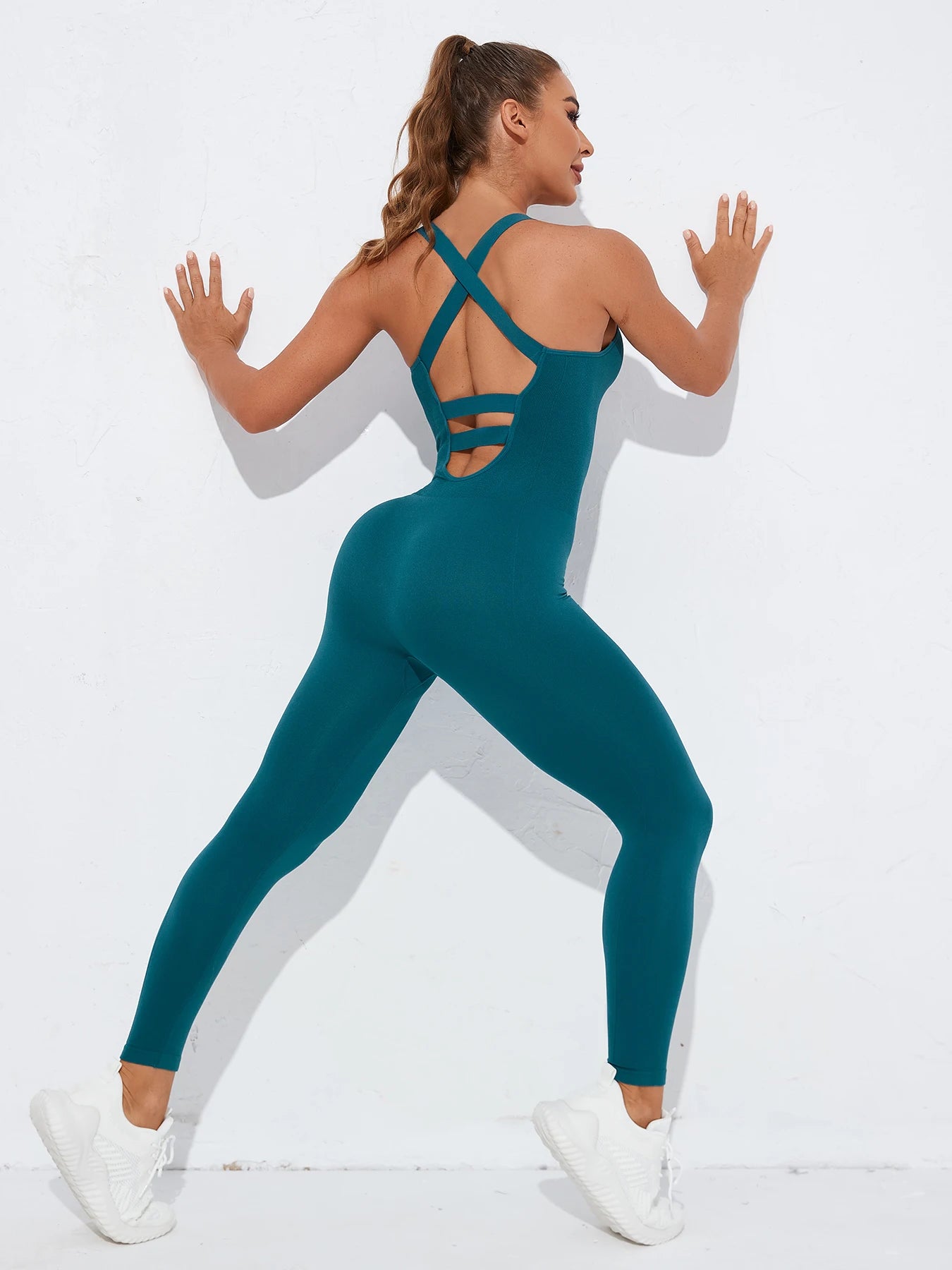 Body Modelador Feminino Sem Costura – Alças Cruzadas, Controle de Abdômen