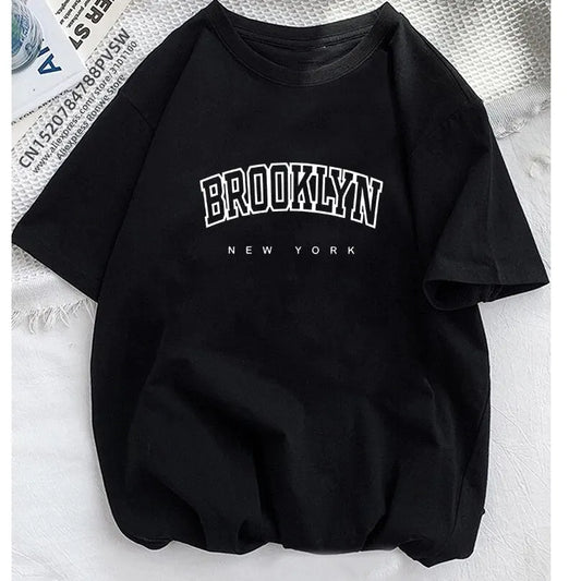 Camiseta Feminina Estampa Brooklyn – Estilo Harajuku Y2K