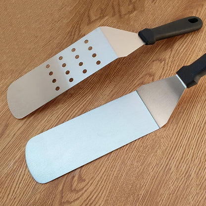 Espátula de Aço Inoxidável para Cozinha – Churrasco, Hambúrguer e Panquecas