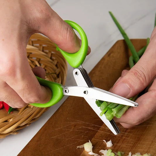 Tesoura de Cozinha Multiuso em Aço Inoxidável – 3 ou 5 Camadas