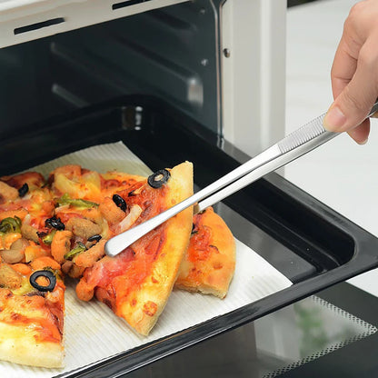 Pinça de Cozinha Extra Longa em Aço Inox