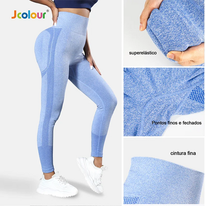 Calça Legging Esportiva Yoga Feminina Cintura Alta