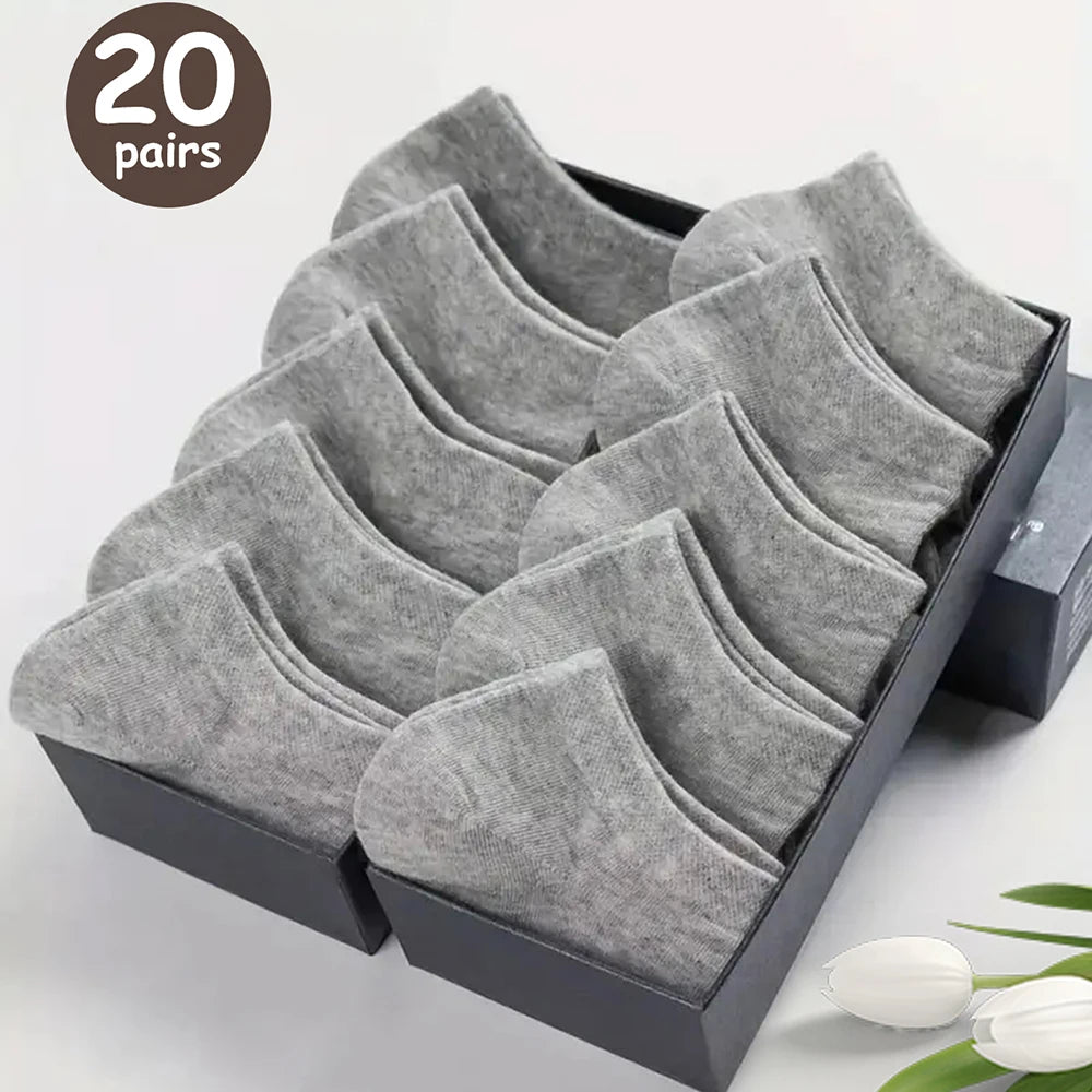Meias Masculinas Cano Baixo Antiodor – Pacote com 10/20/30/40/50 Pares