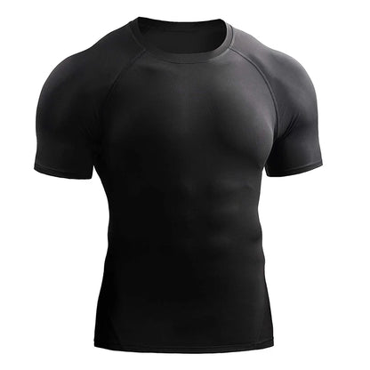 Camiseta de Compressão Masculina 2025 – Secagem Rápida, Elástica