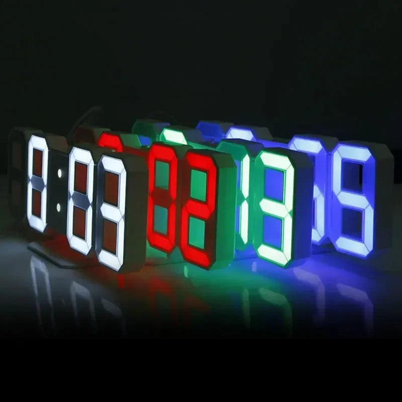 Relógio Digital de Parede 3D LED